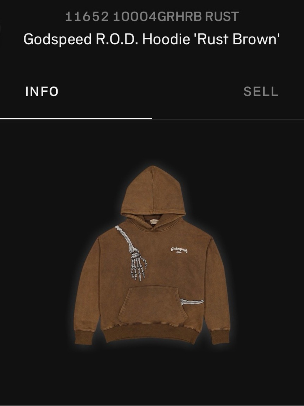 Godspeed Brown Rhinestone Hoodie NWT!